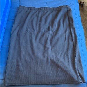 Time and Tru Black Ribbed Pencil Skirt